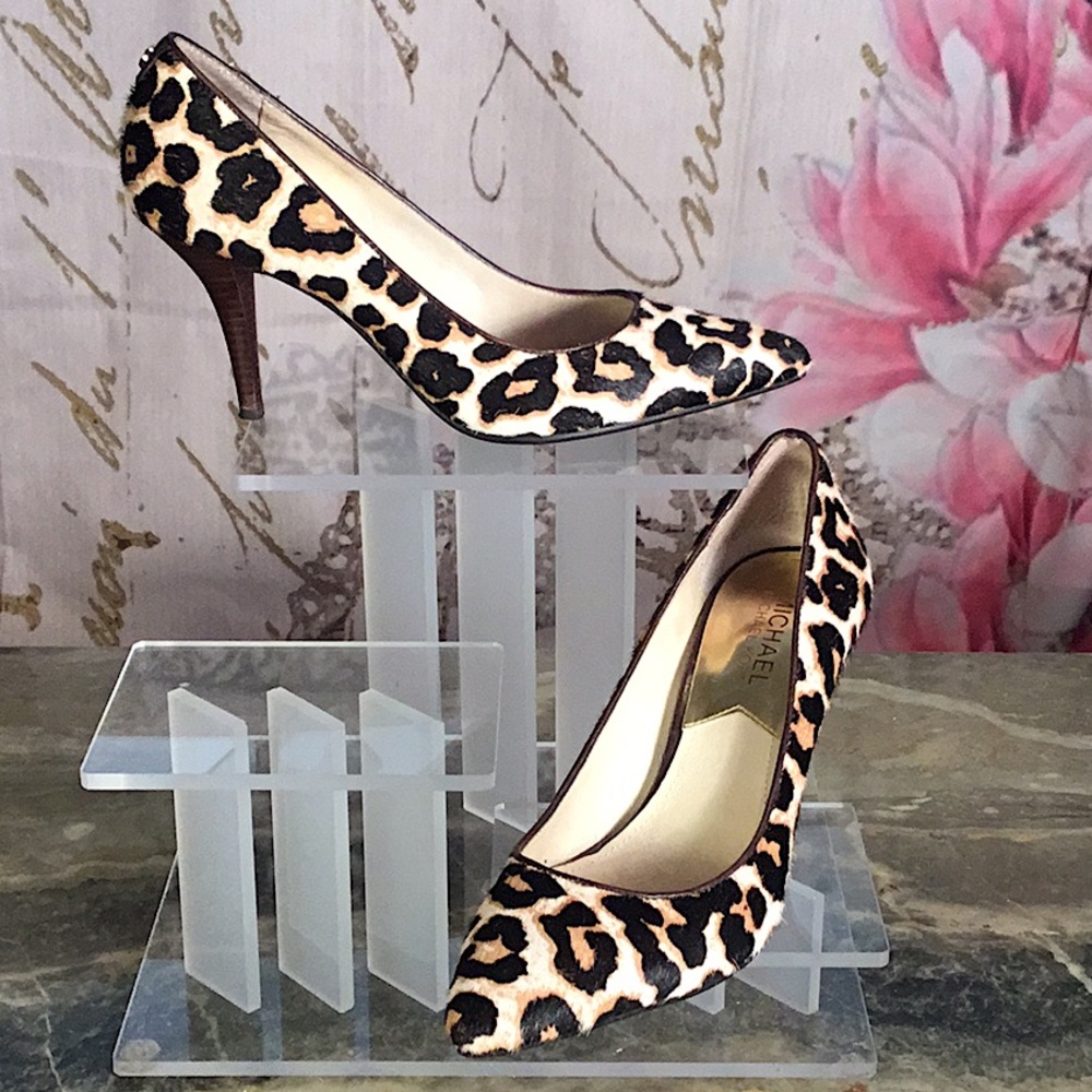 Michael Kors Real Calf Hair Leopard Print Shoes